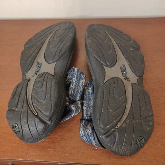 Teva Men's Shoes Sandals Size 11 Outdoor Hook & Loop Blue Gray Straps. - Picture 6 of 7